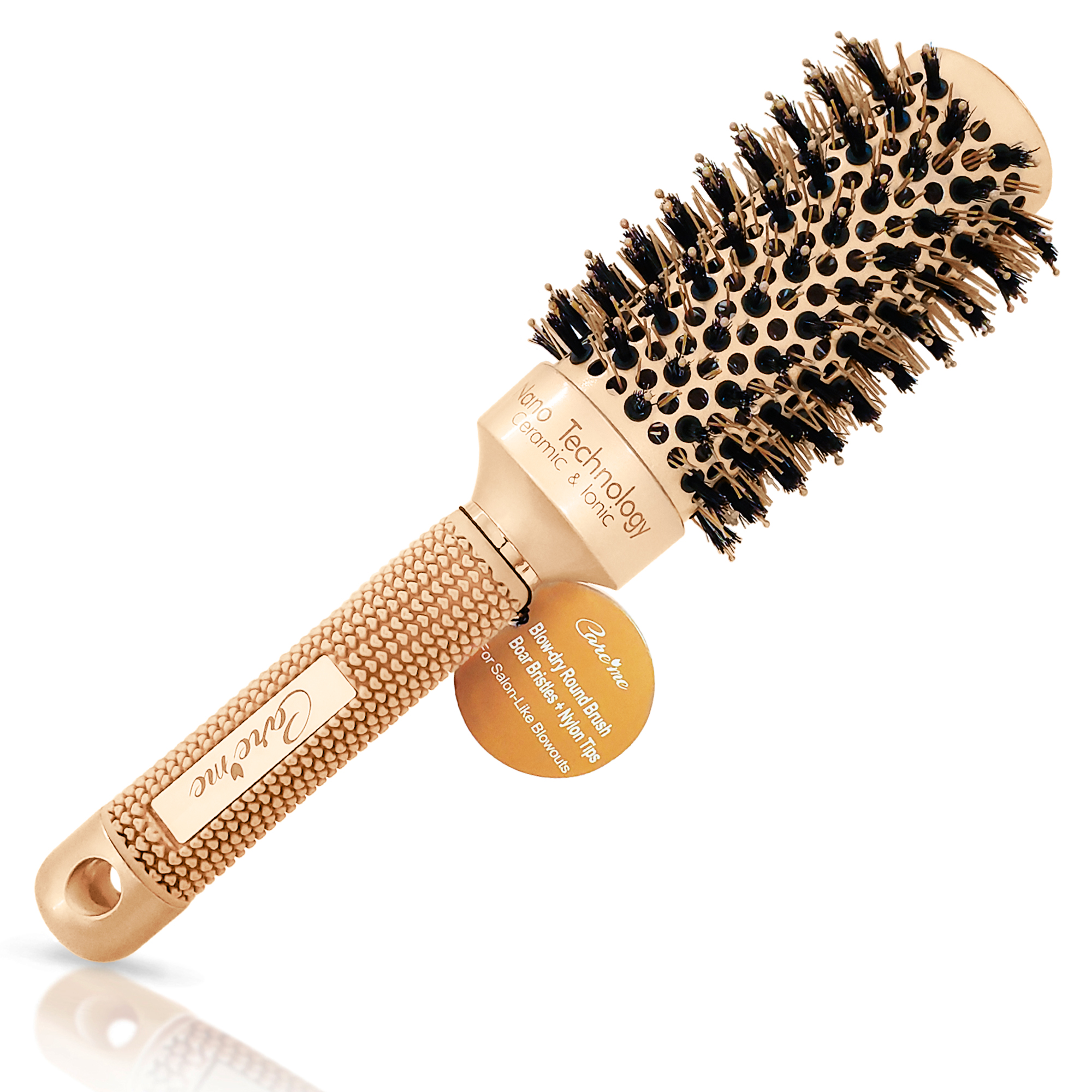Professional Styling Blow-dry Round Hair Brush for Blowout with Natural  Boars (1.7 inch)
