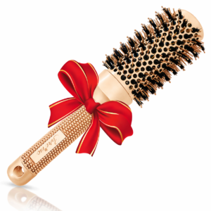 round brush with boar bristles