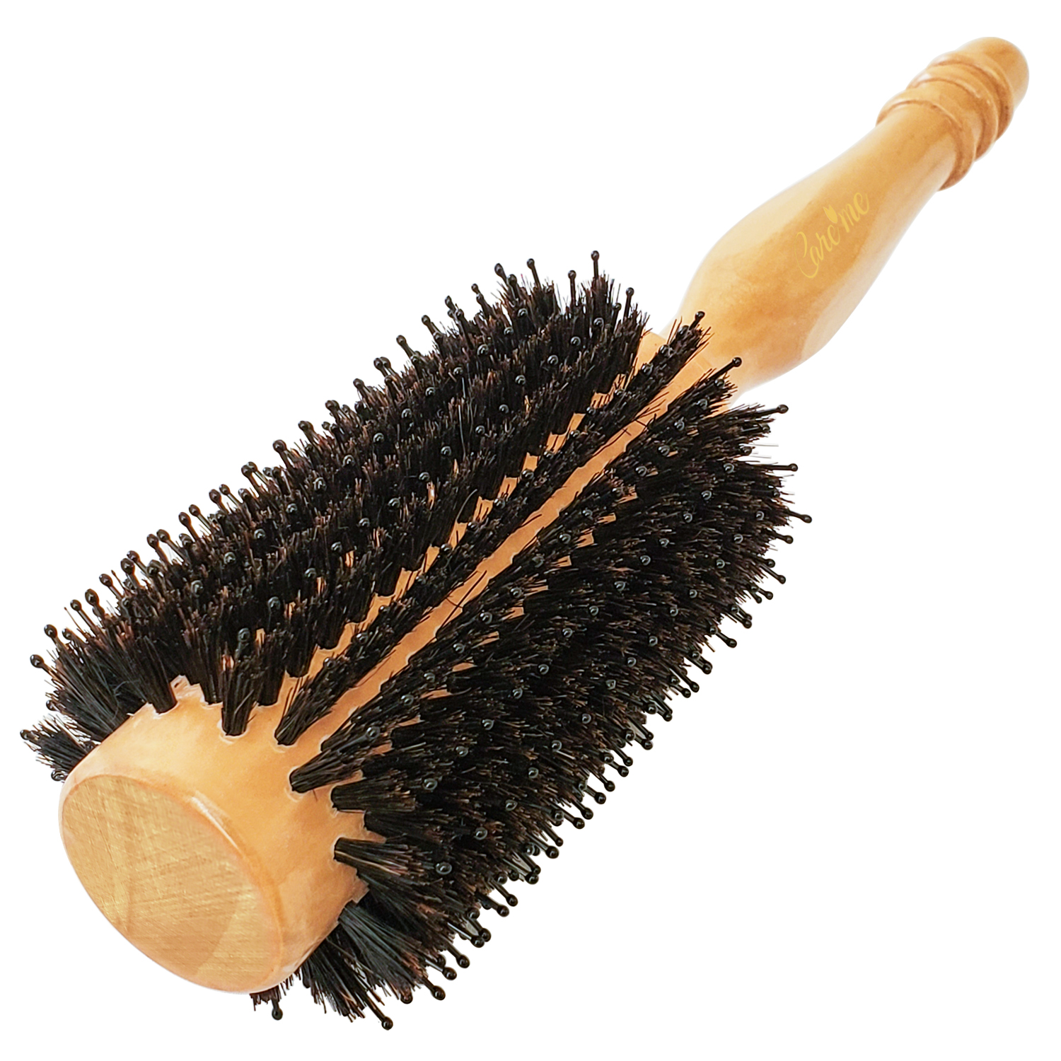 round brush with nylon and boar bristles
